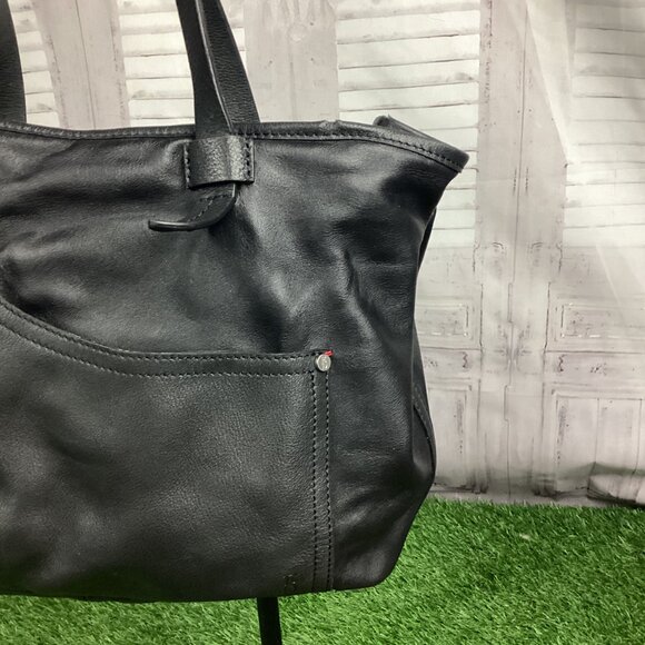 Ellen Degeneres Black Leather Tote Bag - Picture 5 of 15
